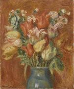 Pierre-Auguste Renoir Bouquet de tulipes oil painting artist
